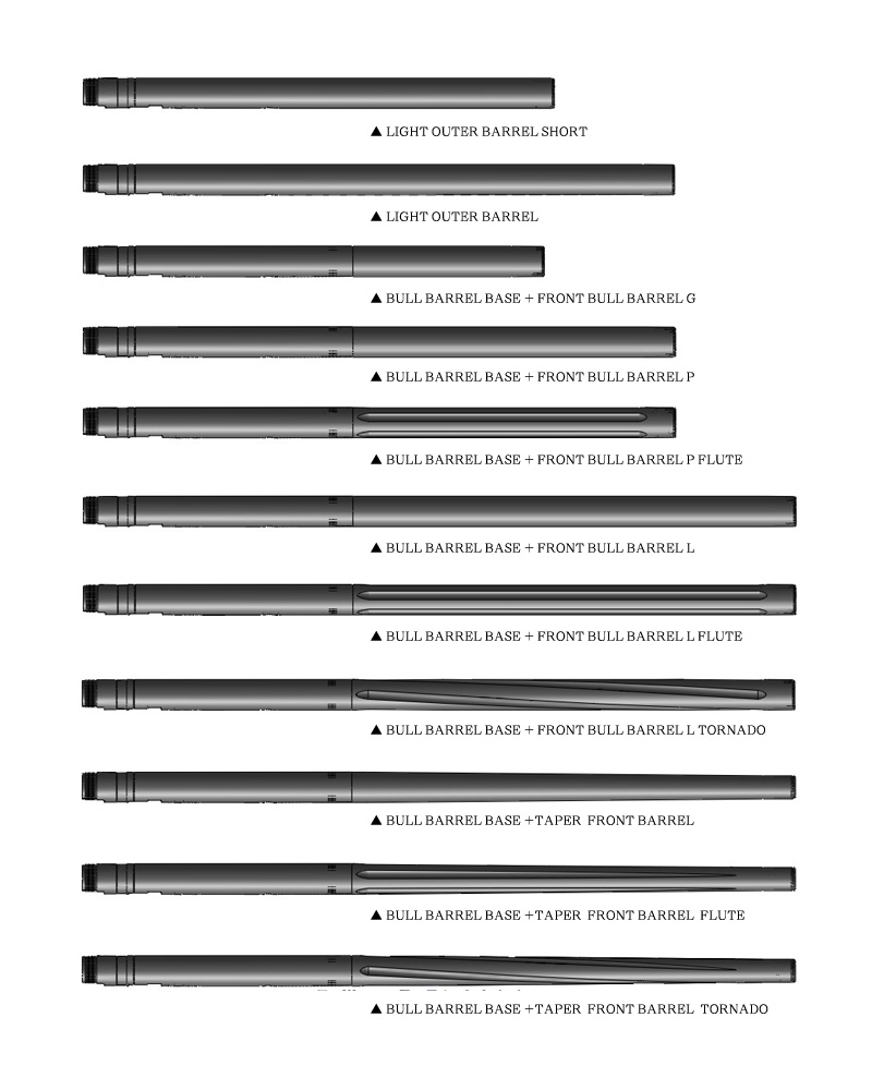 L96 フルーテッドアウターバレル 東京マルイ L96AWS用 フルーテッドアウターバレル 純正サイズ