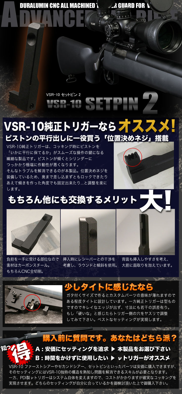 エアガン　VSR-10 ノーマルパーツ